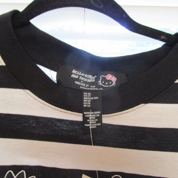 NEW W/TAGS FOREVER 21 HELLO KITTY & FRIENDS HALLOWEEN SKELETON CROP TOP~SIZE 2XL - Picture 16 of 17